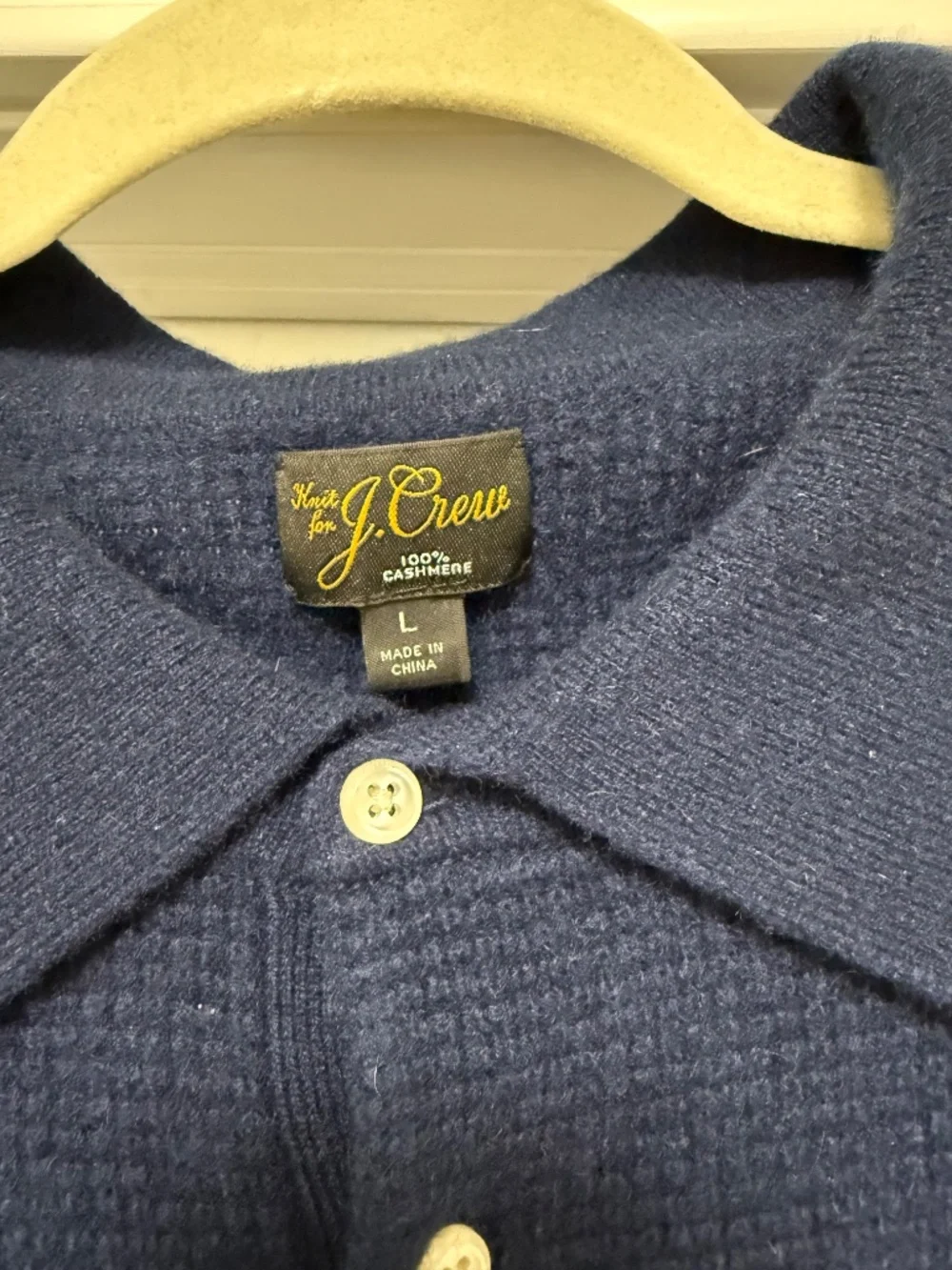 J Crew Short-sleeve cashmere waffle sweater-polo